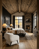 living room furniture modern mountain chair Hello Norden - Akima Lounge Chair, styled in a modern rustic room