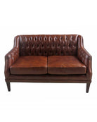 Alma Leather Chesterfield Loveseat - Loveseat - Hello Norden