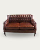 Alma Leather Chesterfield Loveseat - Loveseat - Hello Norden