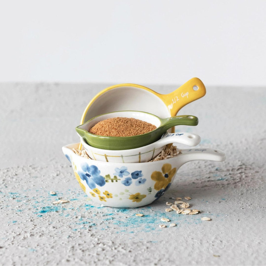 Anneli Hand-Painted Stoneware Measuring Cups - Kitchen & Dining - Hello Norden