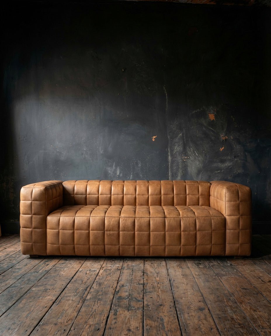 Anton Brown Leather Sofa - Sofas - Hello Norden