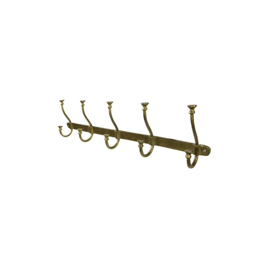 Asa Brass 5 Hook Wall Rack - Hooks - Hello Norden