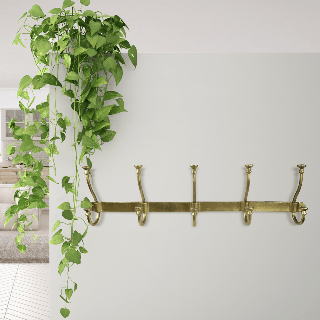 Asa Brass 5 Hook Wall Rack - Hooks - Hello Norden