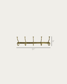 Asa Brass 5 Hook Wall Rack - Hooks - Hello Norden