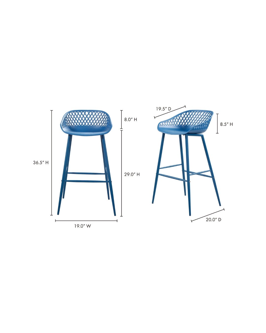 Asgeir Outdoor Bar Chair (Set of 2) - Bar Stools - Hello Norden