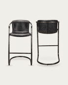 Victor Leather Bar Stools (Set of 2) - Bar & Counter Stools - Hello Norden