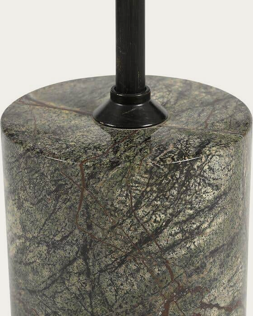 living room furniture modern mountain top and base: green rainforest marble side table Hello Norden - Bard Accent Table Rainforest, detail view
