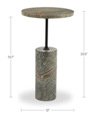 living room furniture modern mountain top and base: green rainforest marble side table Hello Norden - Bard Accent Table Rainforest, dimensions