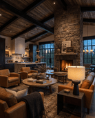living room furniture modern mountain table Hello Norden - Birgitte Table Lamp, styled in a modern rustic room