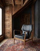Gustav Black Leather Chair - Lounge Chairs - Hello Norden