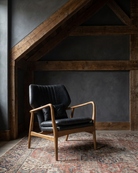 Gustav Black Leather Chair - Lounge Chairs - Hello Norden