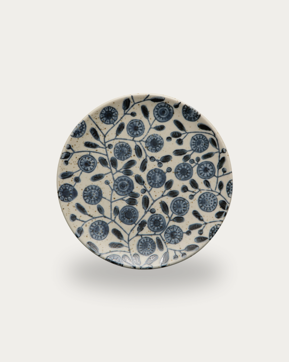 blue vintage floral appetiser plate Hello Norden