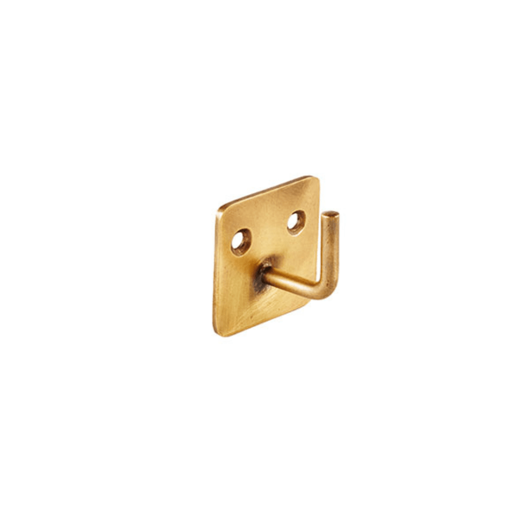 Brass Plate Single Hook - Hooks - Hello Norden