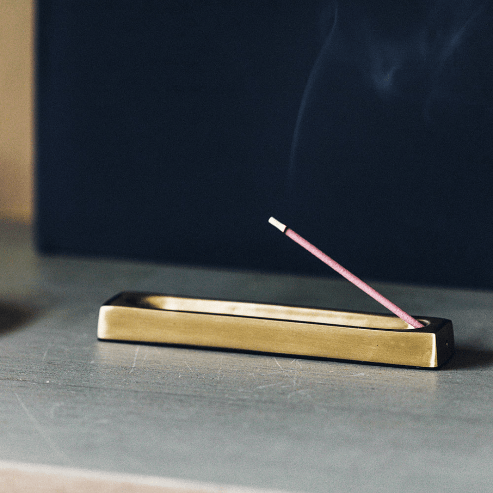 Brass Rectangular Incense Holder
