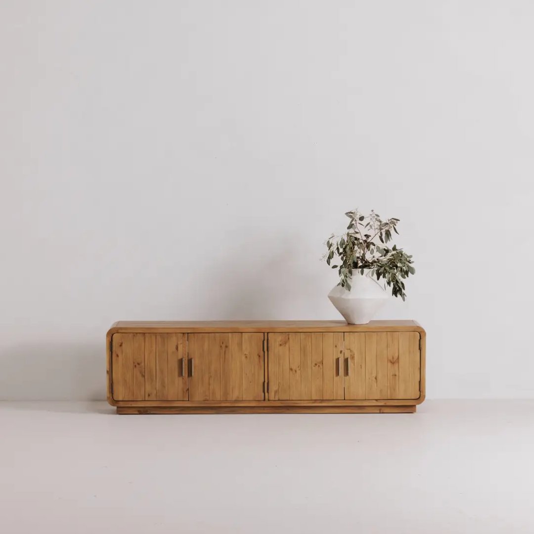Broder Pine Wood Media Cabinet - Consoles - Hello Norden