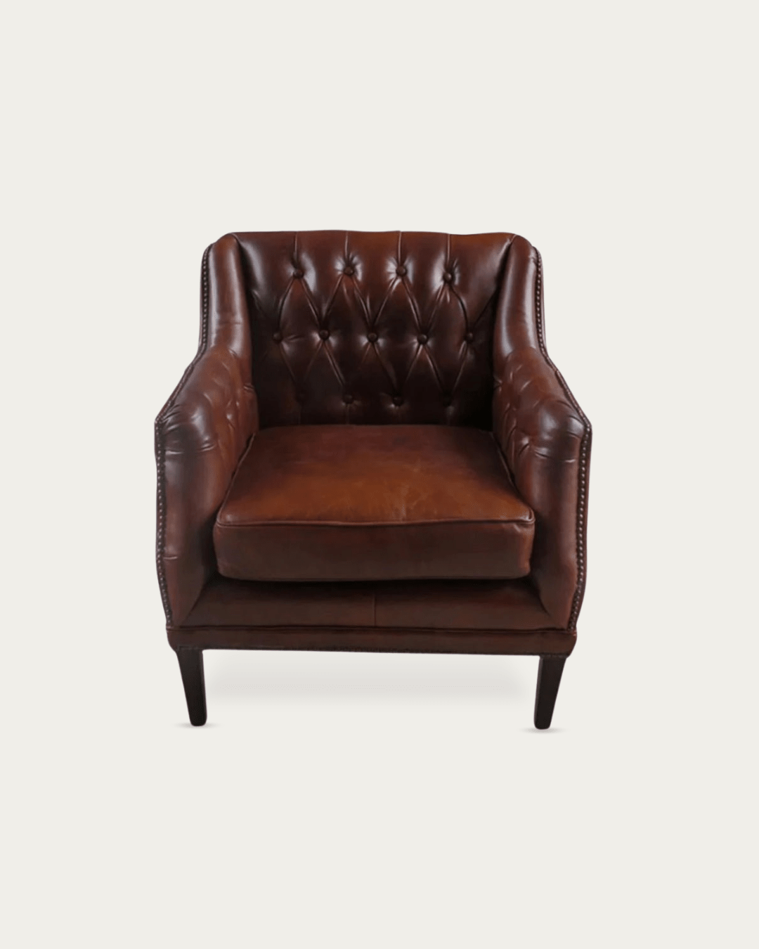 Alma Leather Chesterfield Chair - Lounge Chairs - Hello Norden

