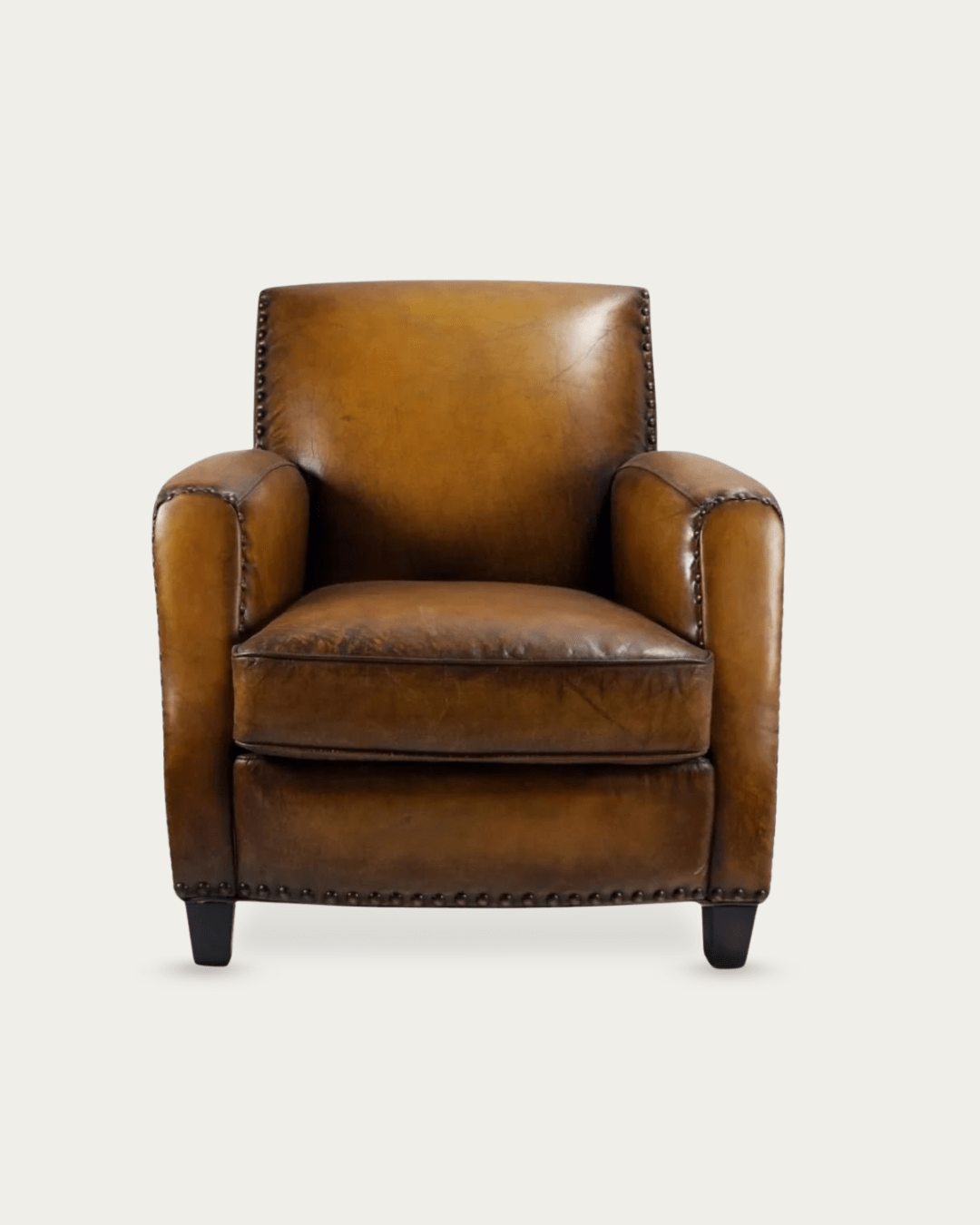 Igor Brown Leather Club Chair - Lounge Chairs - Hello Norden
