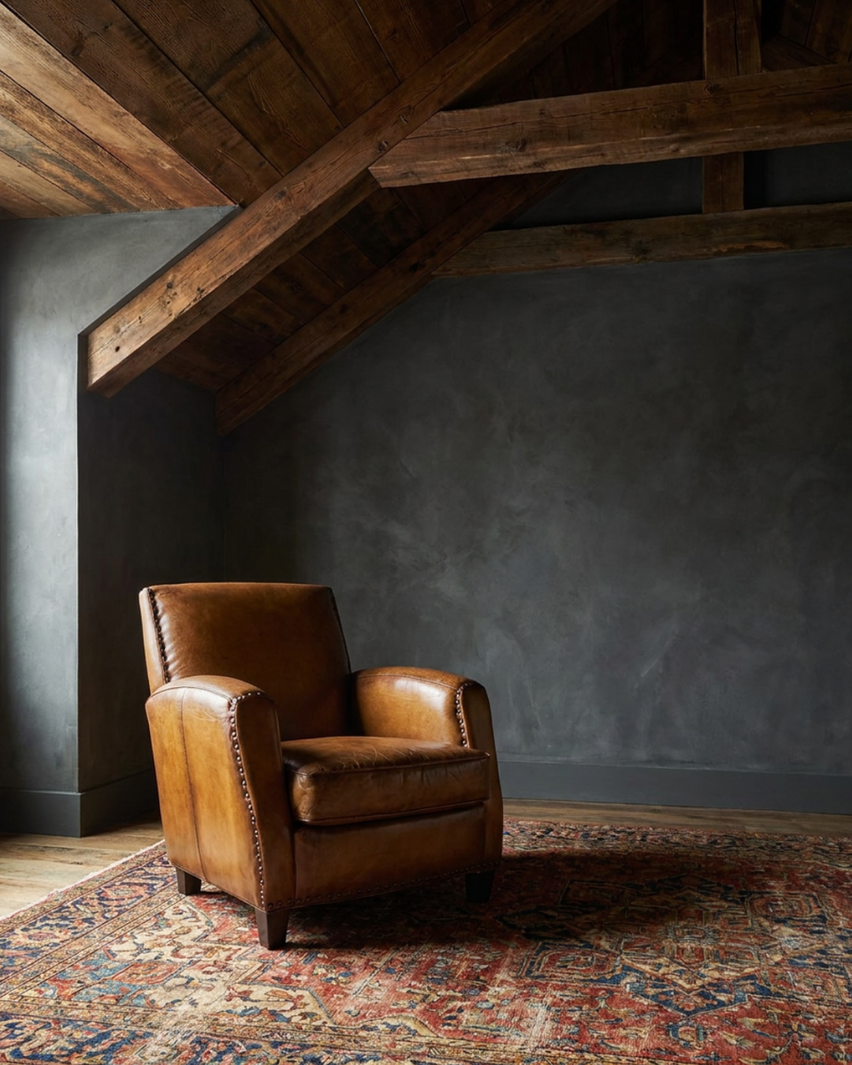 Igor Brown Leather Club Chair