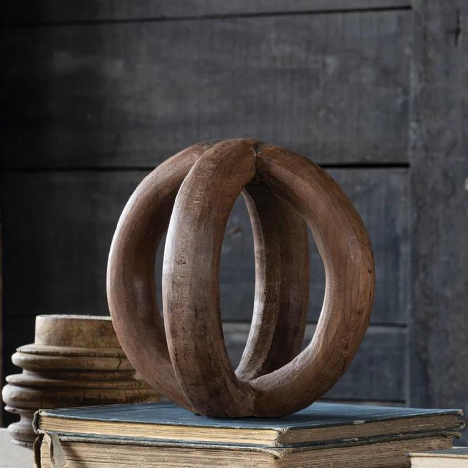 Carson Hand-Carved Wood Sculpture