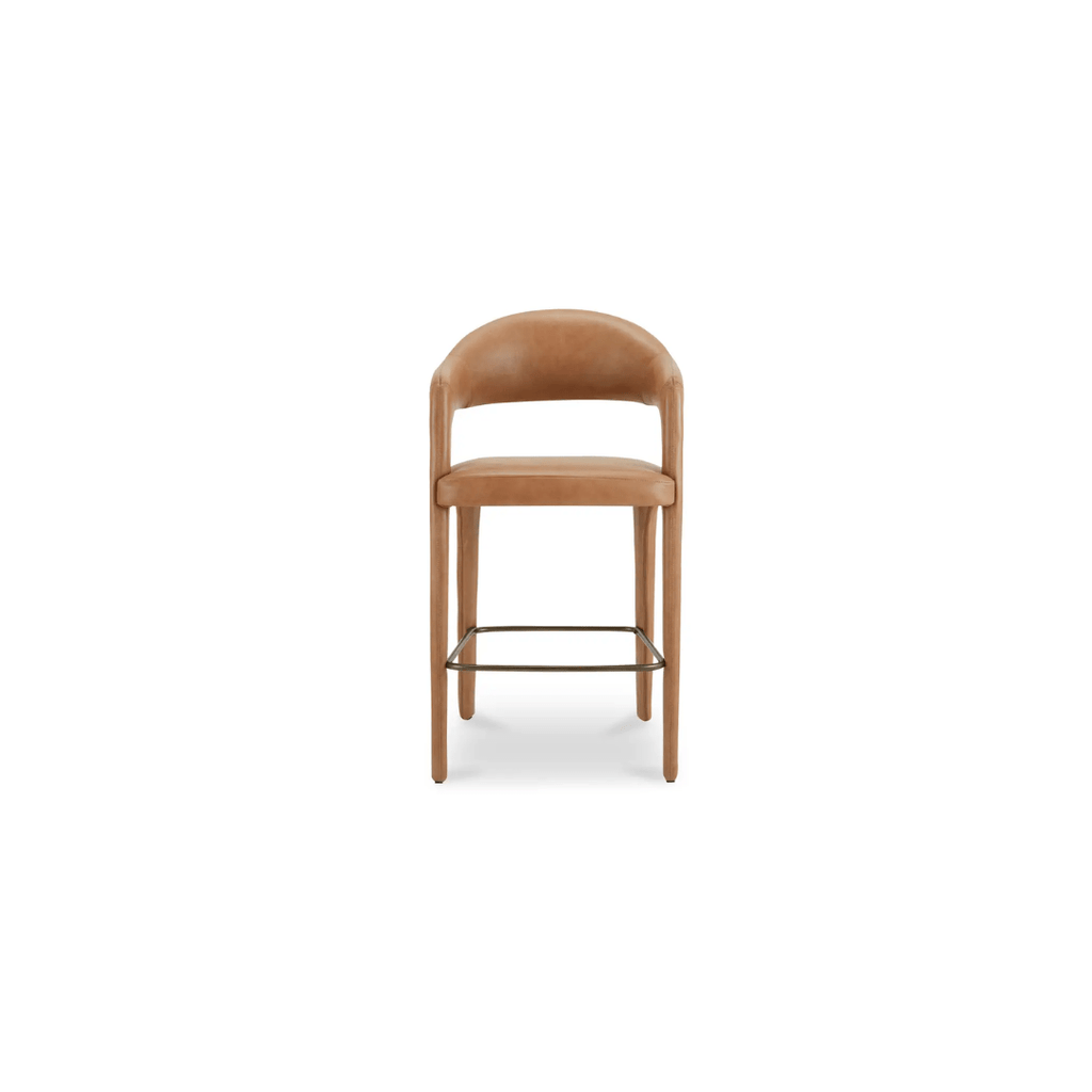 Casper Leather Bar Stool - Bar Stools - Hello Norden