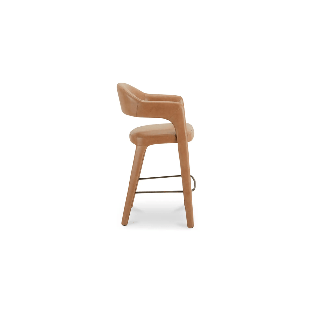 Casper Leather Bar Stool - Bar Stools - Hello Norden