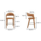 Casper Leather Bar Stool - Bar Stools - Hello Norden