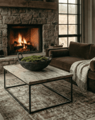 Elin reclaimed wood coffee table modern farmhouse mountain living room Hello Norden 2