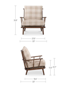 living room furniture modern mountain upholstery: 77% polyester 23% rayon lounge chair Hello Norden - Sturla Accent Chair, dimensions
