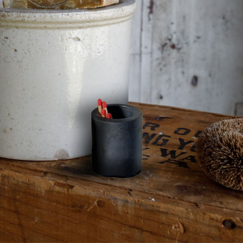 Concrete Match Holder - Apothecary Accessories - Hello Norden