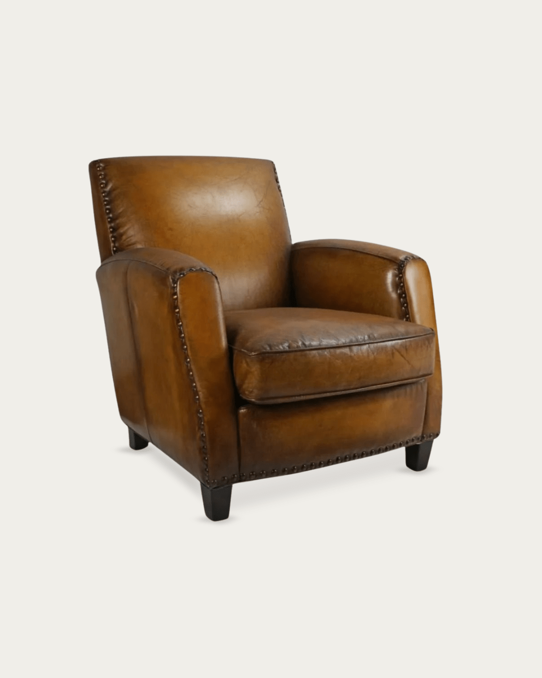 Igor Brown Leather Club Chair - Lounge Chairs - Hello Norden