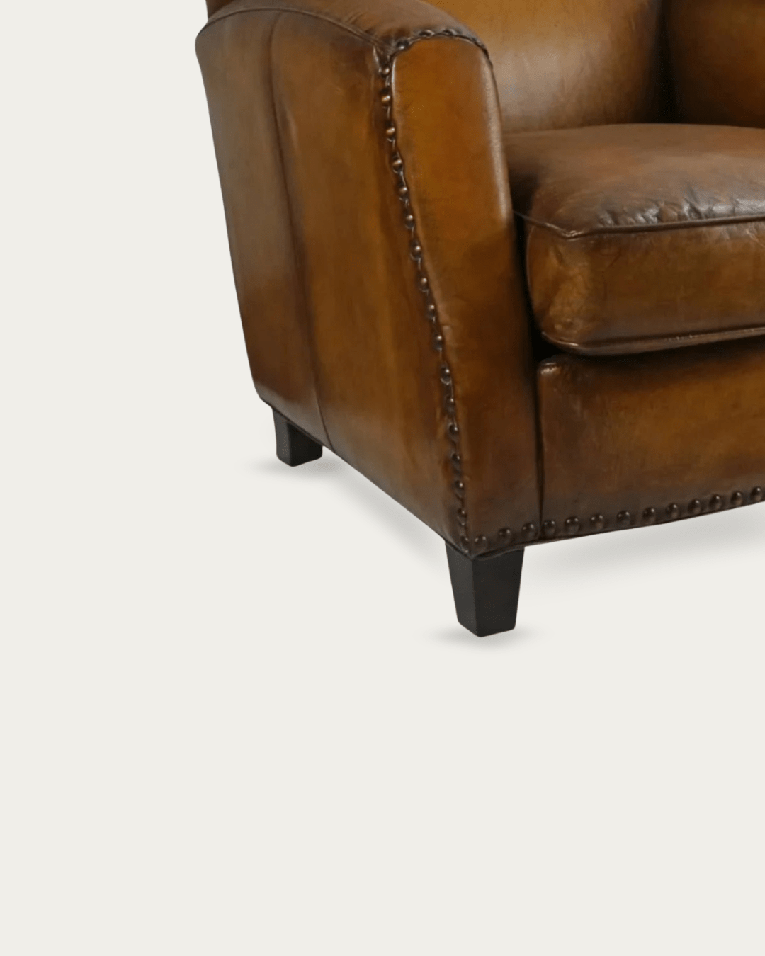 Igor Brown Leather Club Chair - Lounge Chairs - Hello Norden