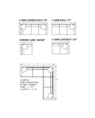 custom living room sectional leather modern mountain caramel brown Wilhelm