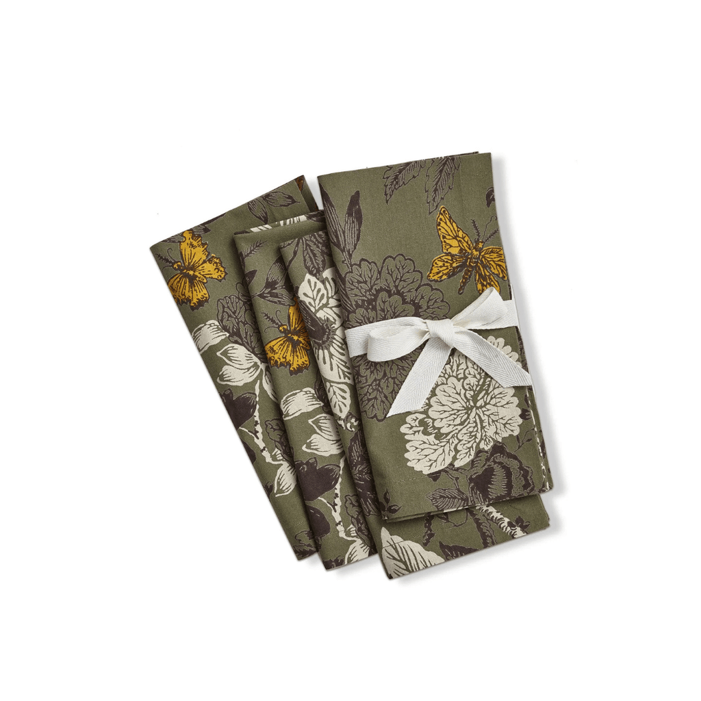 Dagfin Green Toile Cloth Napkin - Table Linens - Hello Norden