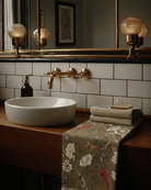 Dagfin Green Toile Kitchen Hand Towel - Kitchen Towels - Hello Norden