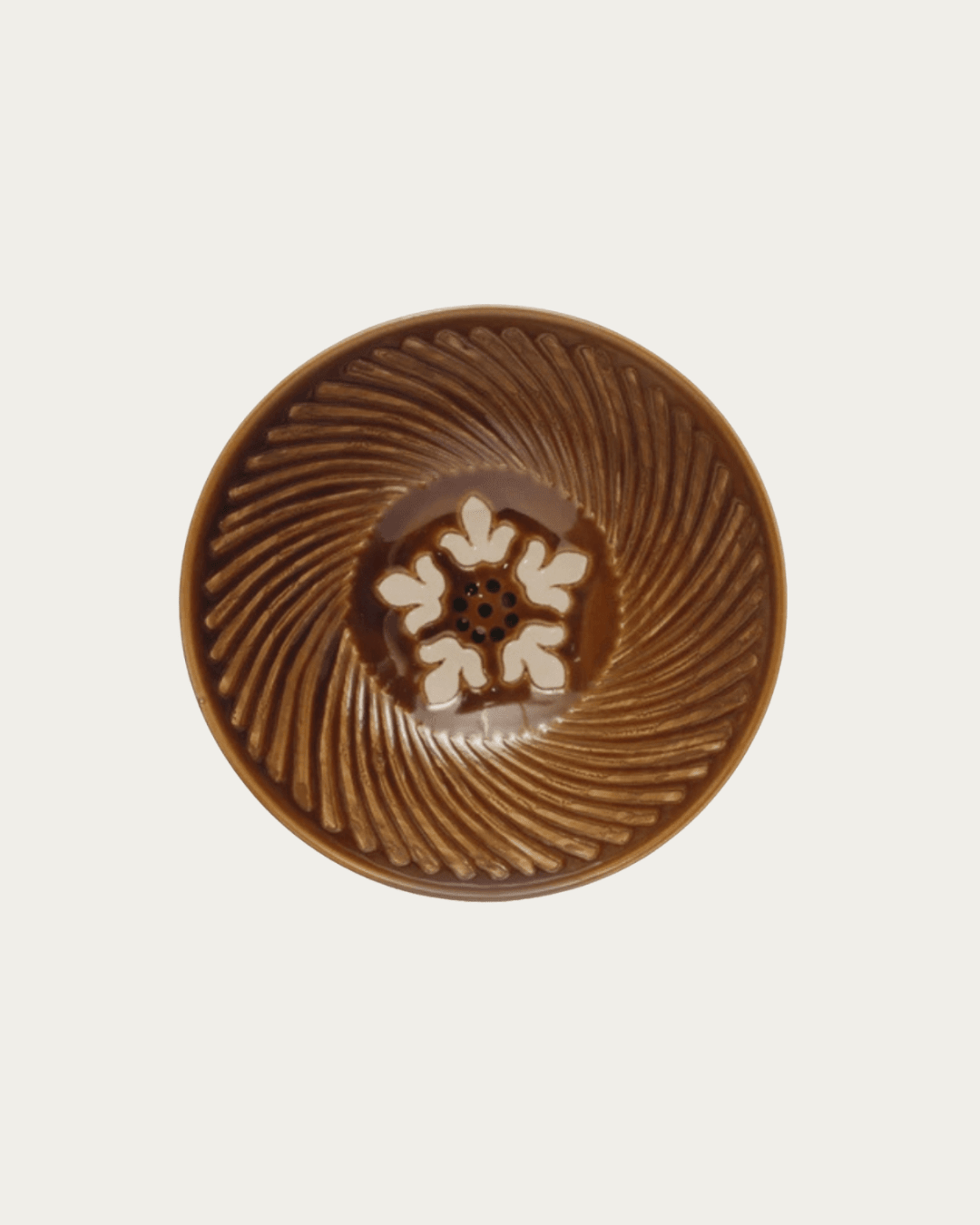 Dagny Brown Hand - Painted Serving Bowl - Bowls - Hello Norden