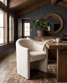 modern mountain Darby Dining Chair Hello Norden, shown in a rustic modern room