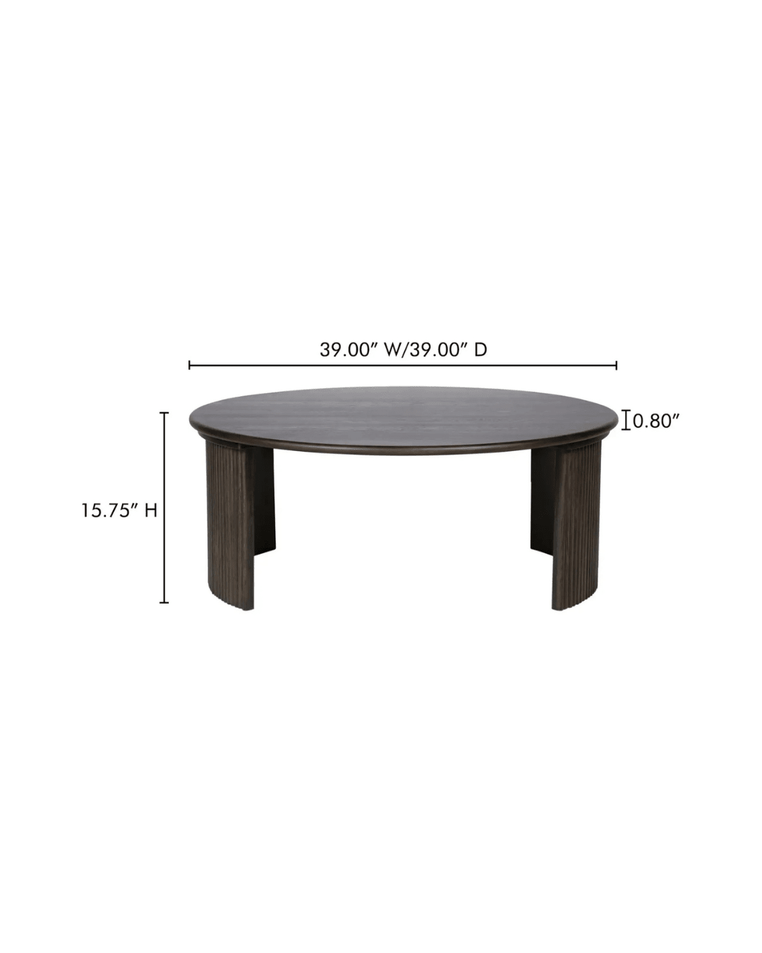 Crosby Reeded Wood Coffee Table - Coffee Tables - Hello Norden