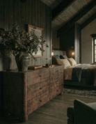  mountain bedroom farmhouse Hello Norden moody medium chocolate brown  vintage clay pottery vase modern mountain farmhouse vintage decor