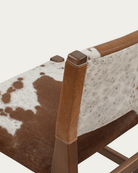 dining room furniture modern mountain upholstery: hair on hide leather dining chair Hello Norden - Thomas Dining Chair, detail view
