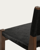 dining room furniture modern mountain upholstery: hair on hide leather dining chair Hello Norden - Thomas Dining Chair, detail view