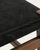 dining room furniture modern mountain upholstery: hair on hide leather dining chair Hello Norden - Thomas Dining Chair, detail view