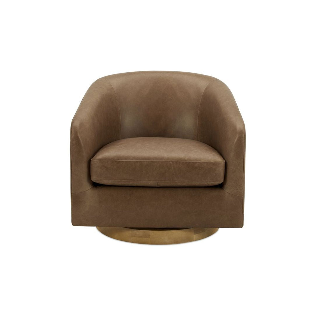 Eeva Leather Swivel Chair - Arm Chairs, Recliners & Sleeper Chairs - Hello Norden