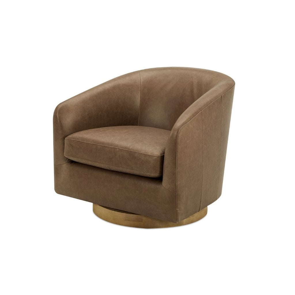 Eeva Leather Swivel Chair - Arm Chairs, Recliners & Sleeper Chairs - Hello Norden