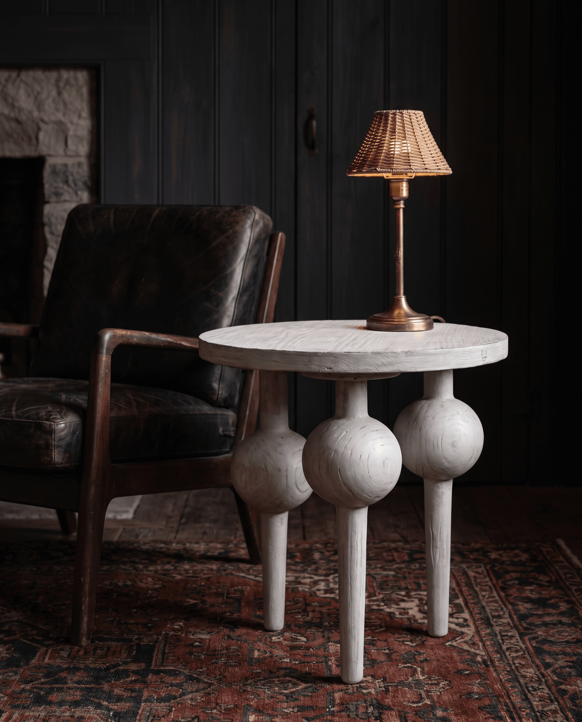 living room furniture modern mountain side table Hello Norden - Einar Side Table, styled in a modern rustic room