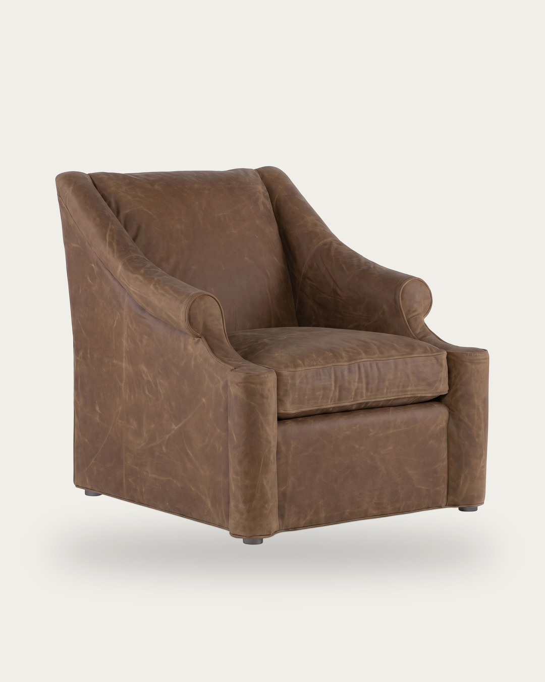 living room custom furniture modern mountain waxed canvas chair Hello Norden - Ellsworth Chair in our Waxed Canvas in Nutmeg