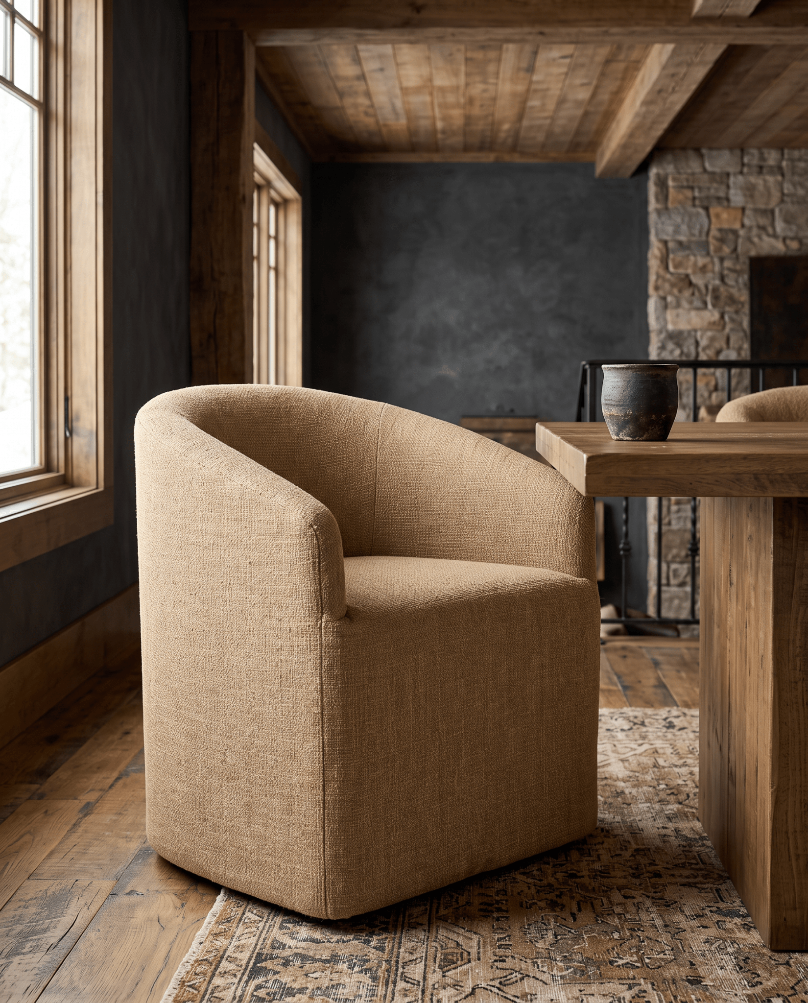 dining room furniture modern mountain dining chair Hello Norden - Elvy Dining Chair, styled in a modern rustic room