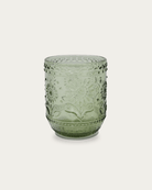 Embossed Drinking Glass - Green or Amber - Glassware & Mugs - Hello Norden
