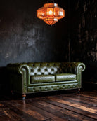 Fenris Leather Chesterfield Loveseat - Loveseat - Hello Norden