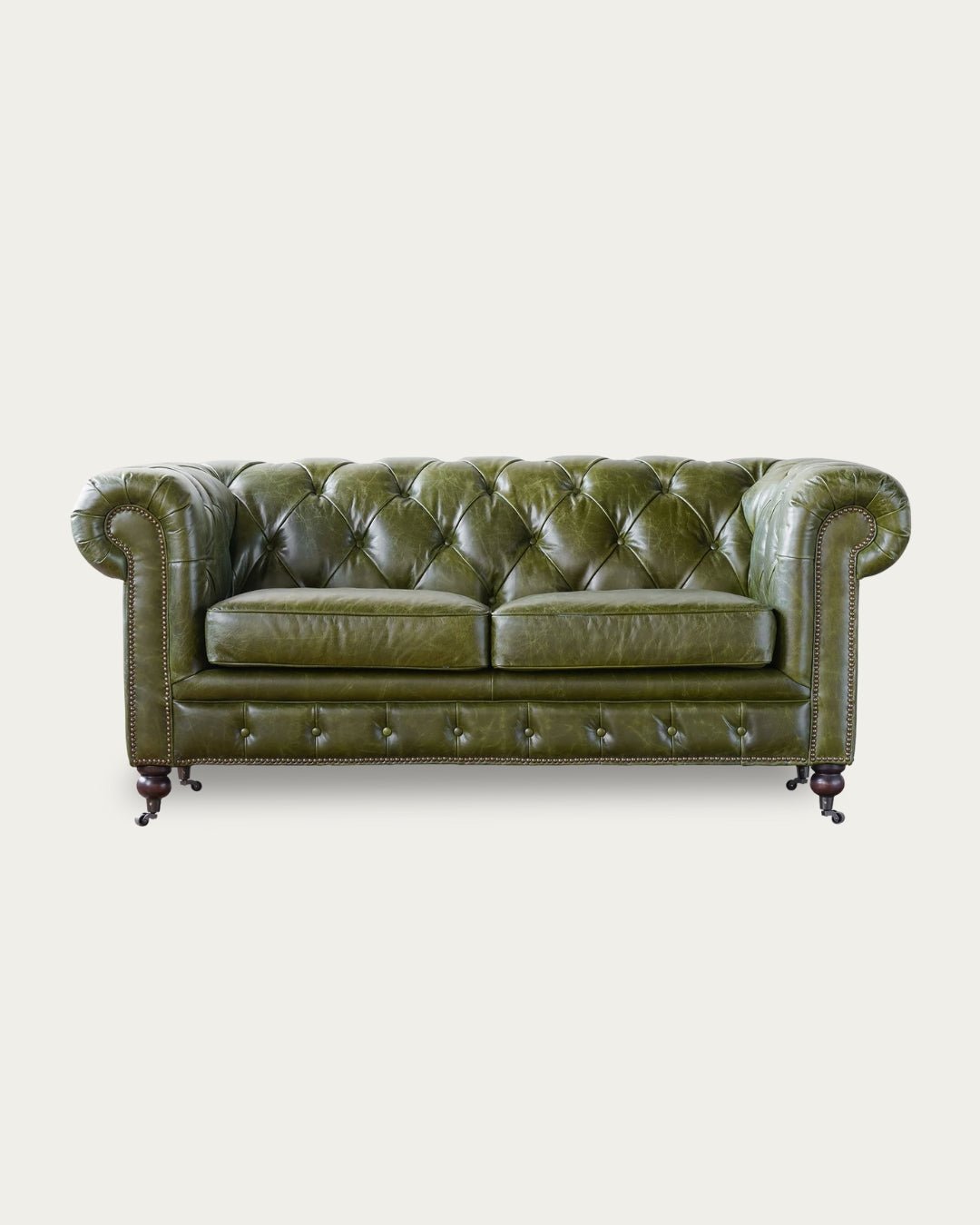 Fenris Leather Chesterfield Loveseat - Loveseat - Hello Norden