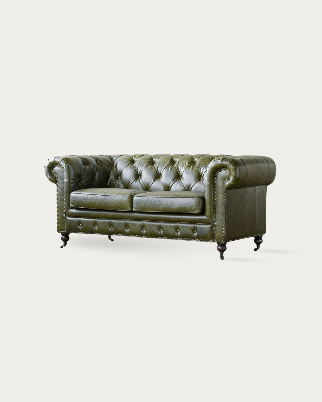 Fenris Leather Chesterfield Loveseat - Loveseat - Hello Norden